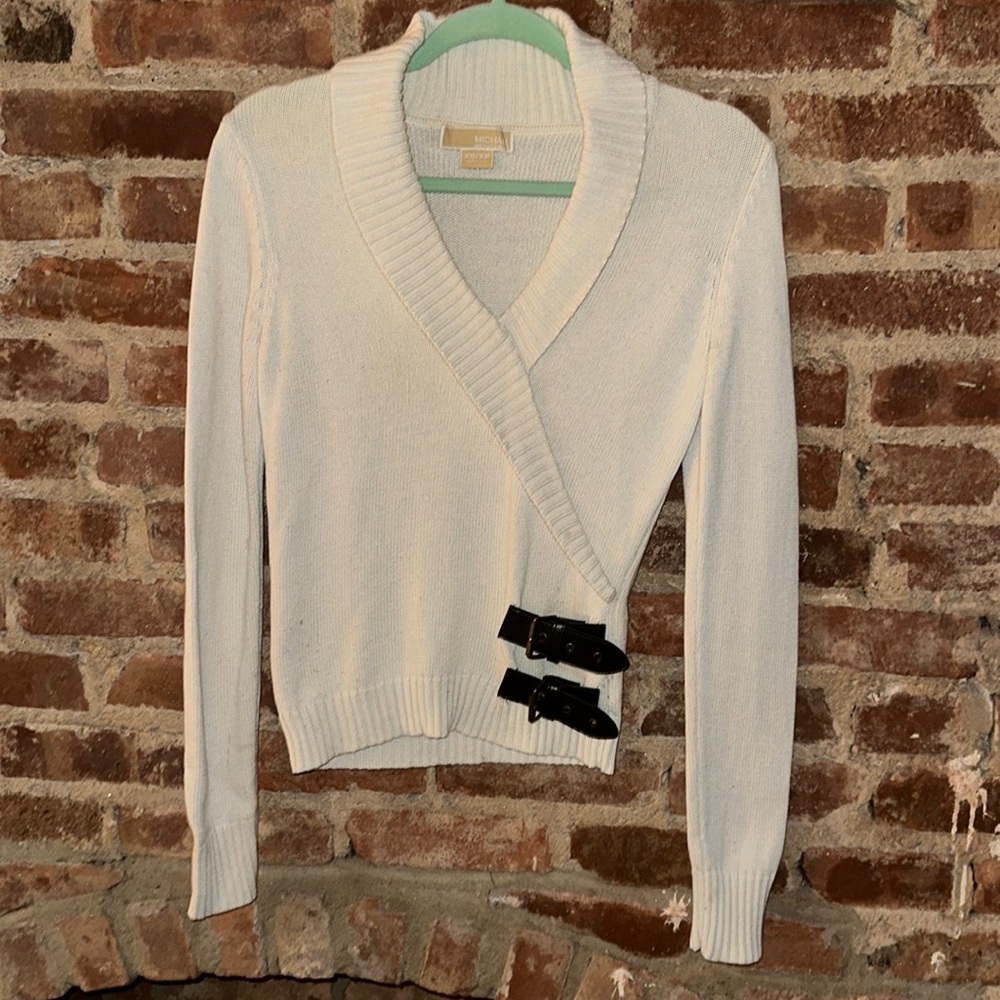 Michael Kors Buckle Knit Top